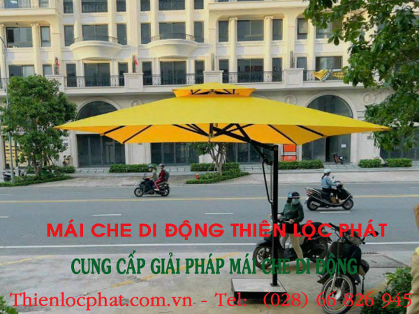 giá dù lệch tâm màu vàng